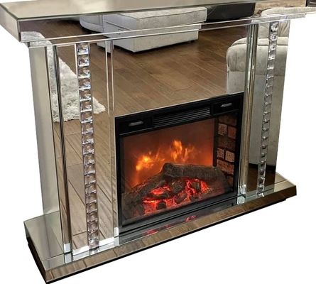 Muebles eléctricos de cristal flotante de madera con espejo