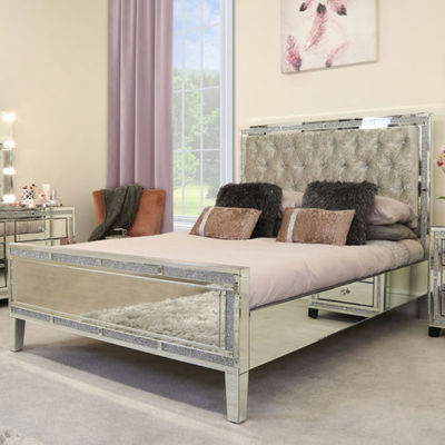 Conjunto de muebles para dormitorios de vidrio con espejo de madera MDF