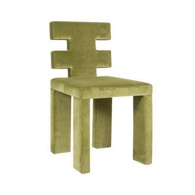 Sillones de comedor con acento de terciopelo verde moderno para restaurantes ODM