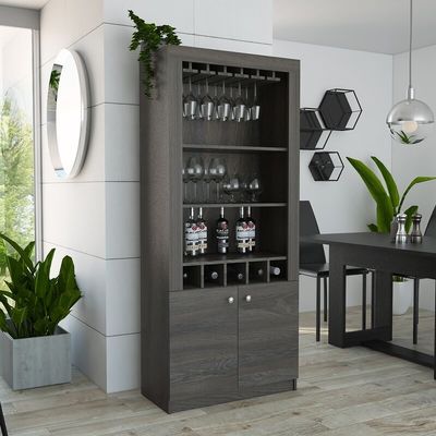 Gabinete de vino de esquina de lujo para sala de estar Bar Display de cocina Vidrio Muebles modernos