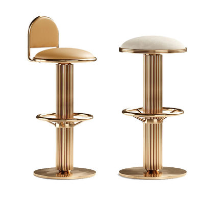 Bar Rotación Muebles de escritorio tapizados sillas de cuero Muebles de escritorio de metal de terciopelo