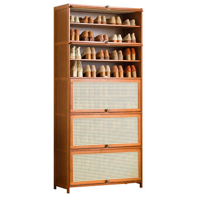 Muebles para el almacenamiento de organizadores de zapatos de madera de bambú de 5 niveles