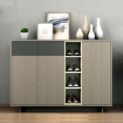 Armazón de zapatos de madera de madera delgada Almacenamiento Muebles para el hogar moderno 3 niveles