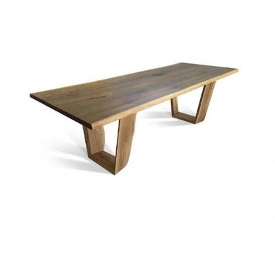 Ahorro de espacio Mesa de comedor oblonga Rectángulo de madera personalizado