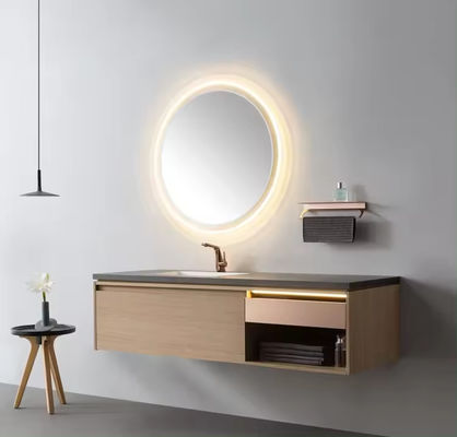 Rectángulo de madera de baño de la bañera del fregadero de 18 pulgadas de diseño compacto