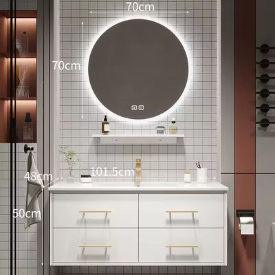 Armarios de baño con espejo LED Baños de baño armario de basura lavabo de baño