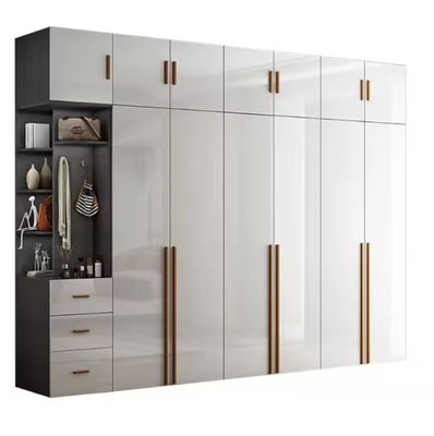 Armario de ropa de madera MDF de 2 puertas moderno y personalizado para dormitorio, funcional y extensible