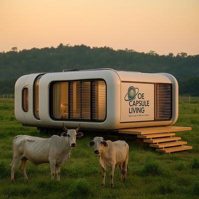 Capsula de oficina modular para el jardín exterior