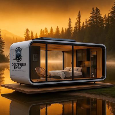Modular 7 de lujo prefabricado de acero inteligente pequeño espacio cápsula hogar prefabricado habitación cápsula hotel casa cápsula exterior