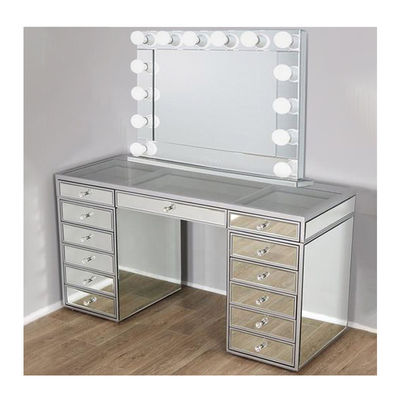 Dormitorio Madera Hollywood Espejo Y Vanidad Mesa de vestir Con Luces