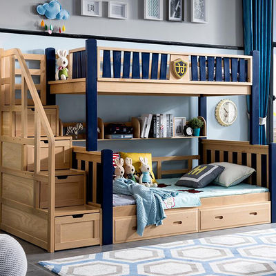 Madera Niños Niñas Camas de cama doble sobre conjunto de dormitorio completo OEM