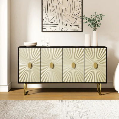 Salón de estar TV de madera Cabinet Tablero de costado Consola de medios Buffet Display Unit