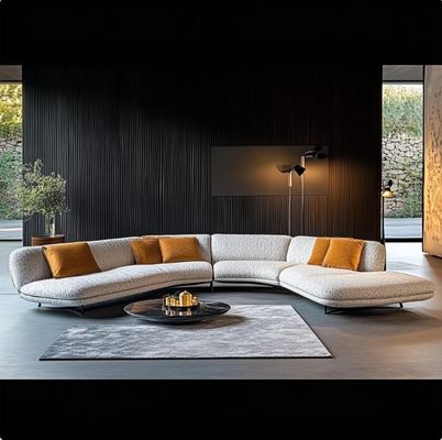 Sofá minimalista para sala de estar, diseño italiano de moda para relajación y confort en el ocio