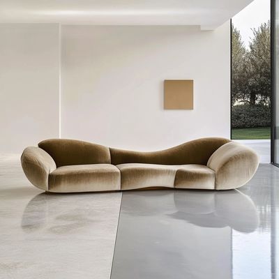 Sofá esquinero de terciopelo, diseño moderno, sala de estar en forma de U, hotel, combinación modular de lujo ligero