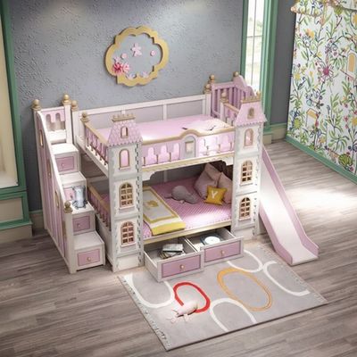 Imprescindible Muebles de Dormitorio Azules Cama Litera de Madera Maciza y MDF para Niños en Azul