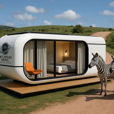 Lujo 20 pies Casa de contenedores de envío moderno Residencial pequeño Estructura de acero prefabricada para hoteles Villas Espacio de apartamentos
