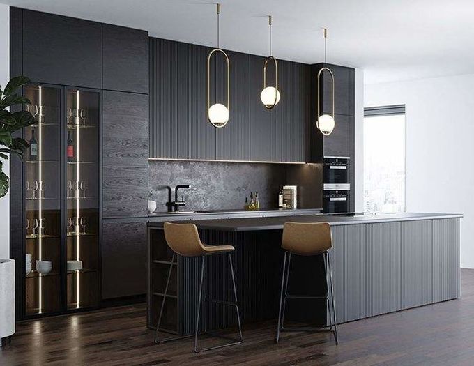 Muebles de cocina de melamina modular superior 0