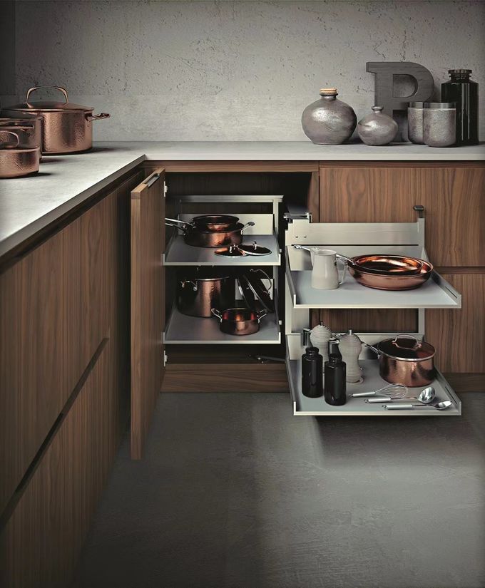 Armoires de cocina de melamina de aluminio 0