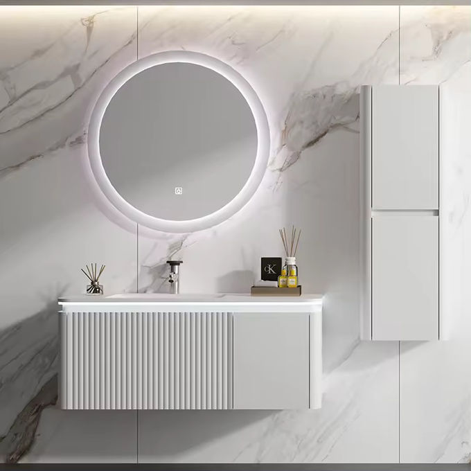 Rectángulo de madera de baño de la bañera del fregadero de 18 pulgadas de diseño compacto 0