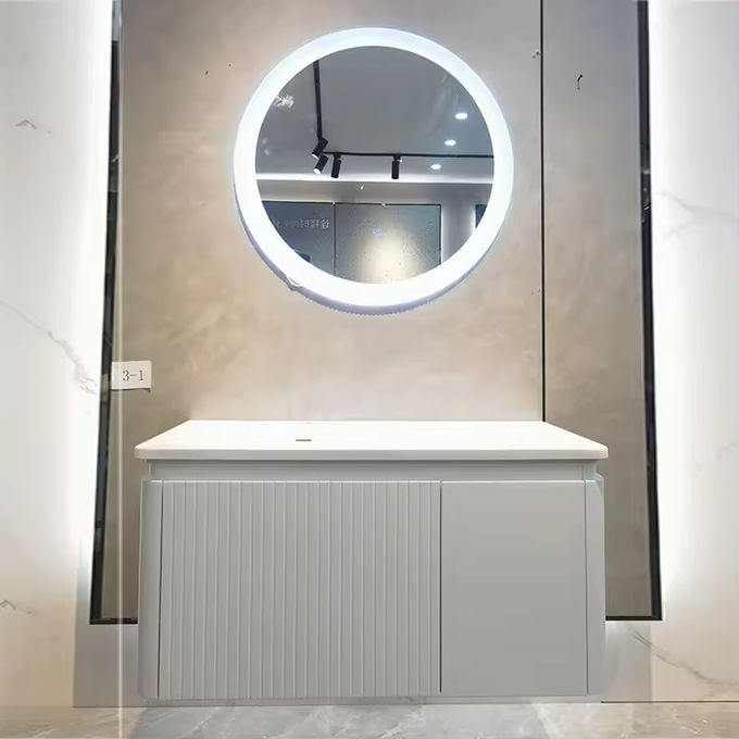 Armarios de baño con espejo LED Baños de baño armario de basura lavabo de baño 1