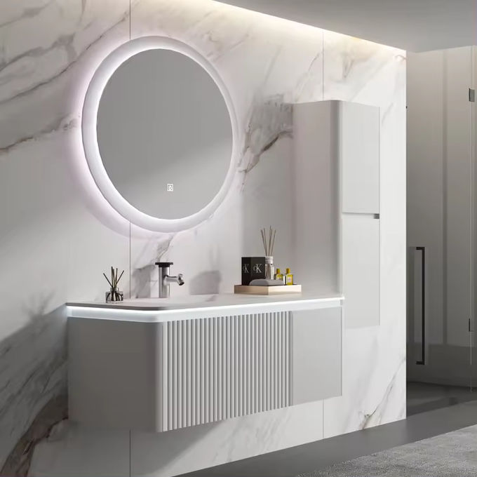 Rectángulo de madera de baño de la bañera del fregadero de 18 pulgadas de diseño compacto 1