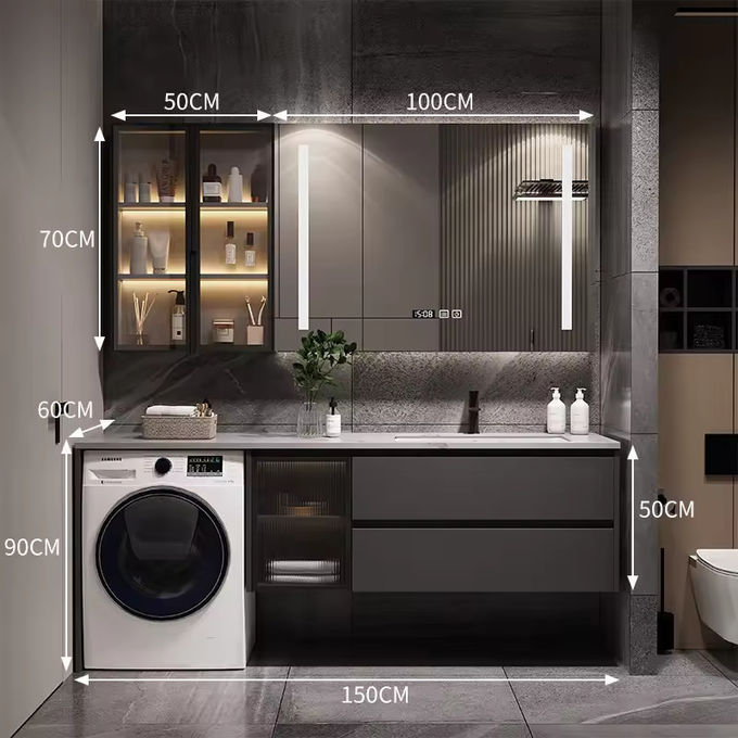 Modernos 48 pulgadas de baño combinación de lavadero de lavar 0